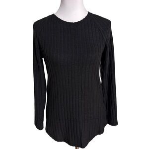 Automat Black Ribbed Sweater Elegant